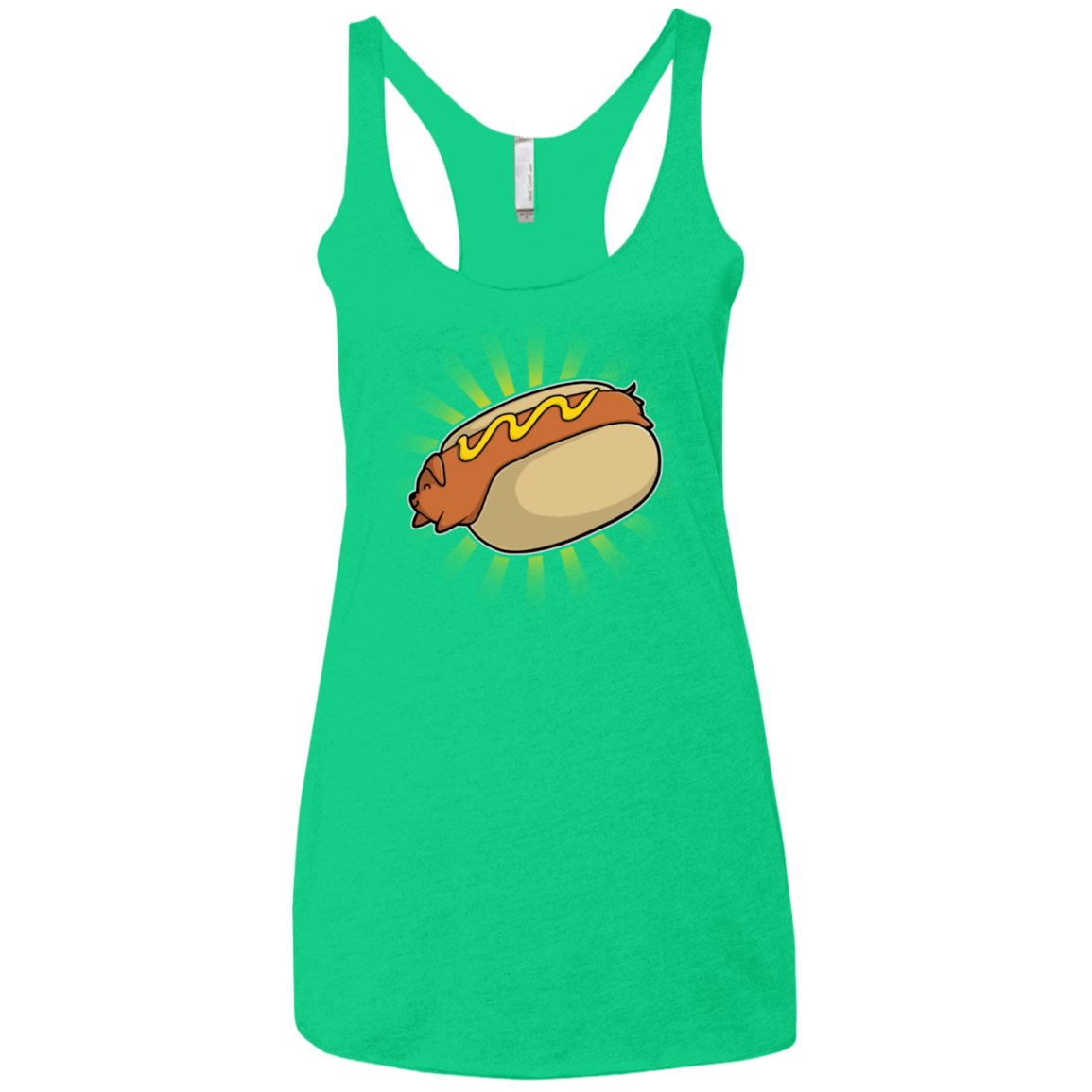 T-Shirts Envy / X-Small Hotdog Women's Triblend Racerback Tank