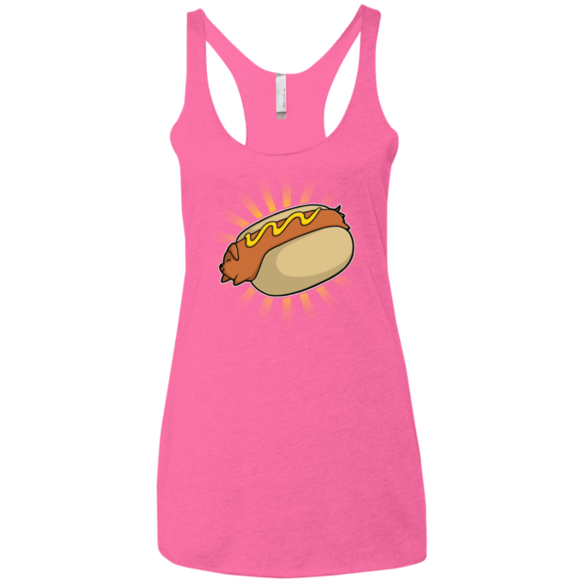 T-Shirts Vintage Pink / X-Small Hotdog Women's Triblend Racerback Tank
