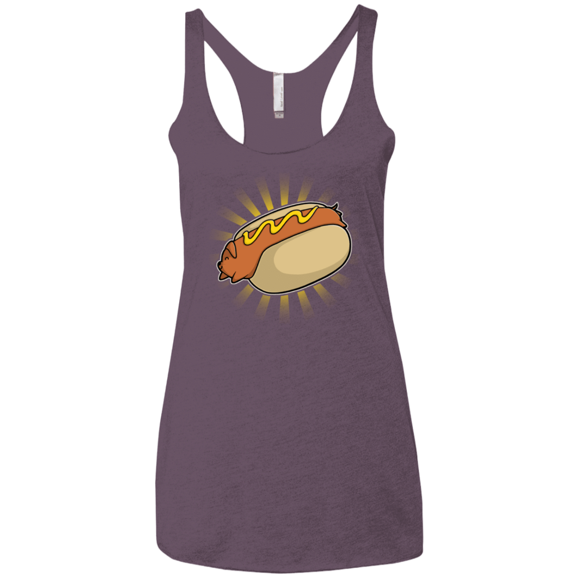 T-Shirts Vintage Purple / X-Small Hotdog Women's Triblend Racerback Tank