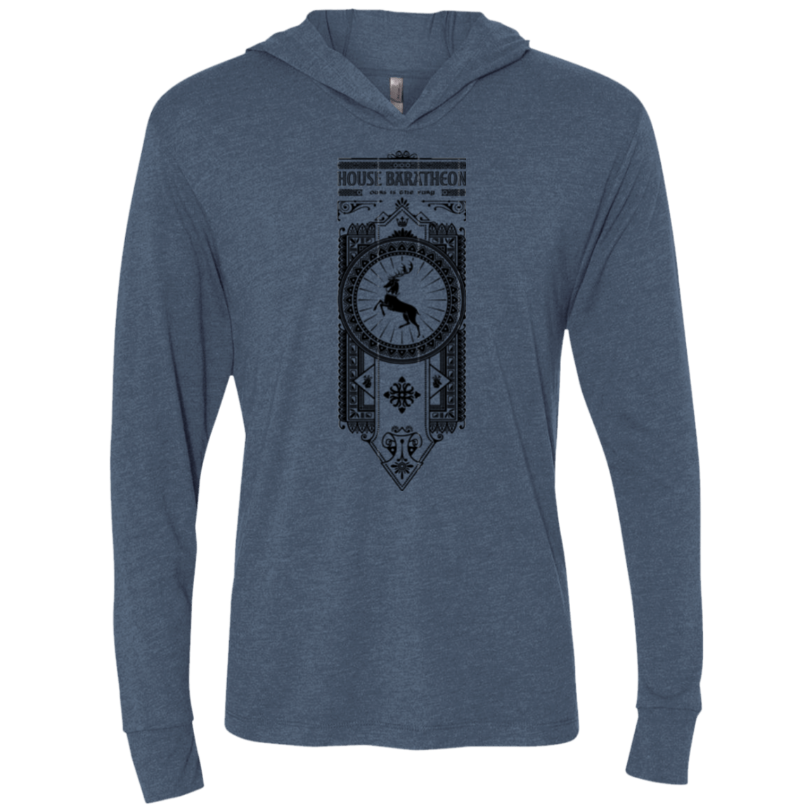 T-Shirts Indigo / X-Small House Baratheon Triblend Long Sleeve Hoodie Tee