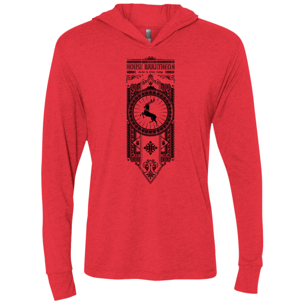 T-Shirts Vintage Red / X-Small House Baratheon Triblend Long Sleeve Hoodie Tee
