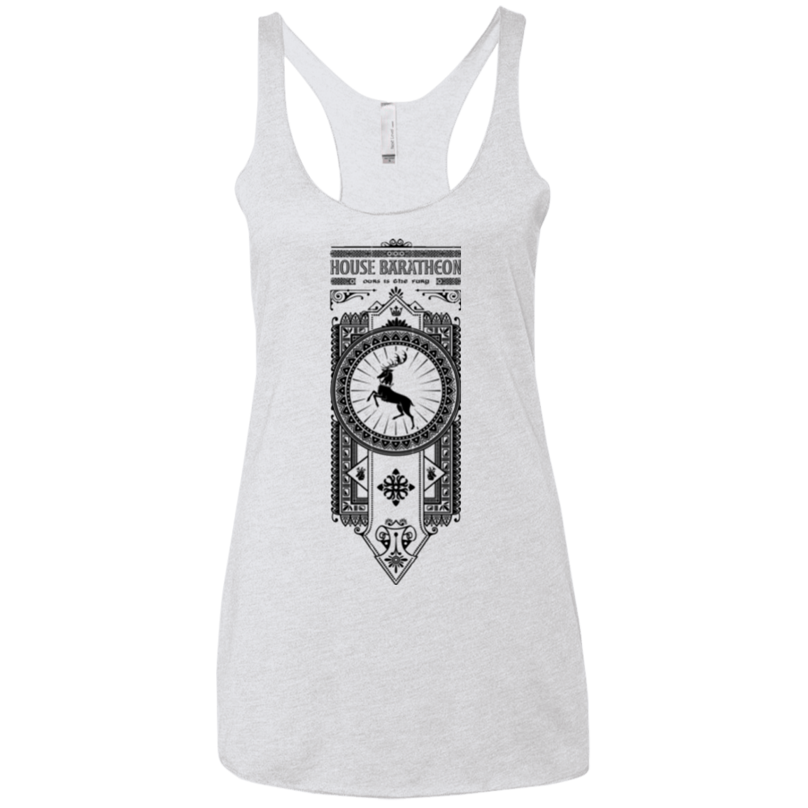 T-Shirts Heather White / X-Small House Baratheon Women's Triblend Racerback Tank