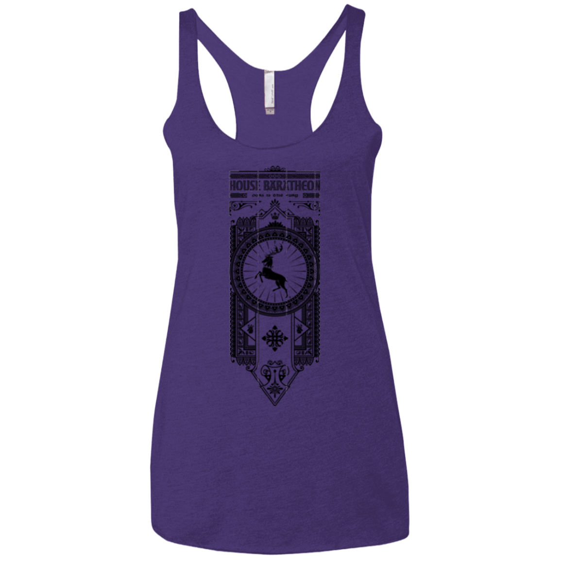 T-Shirts Purple / X-Small House Baratheon Women's Triblend Racerback Tank
