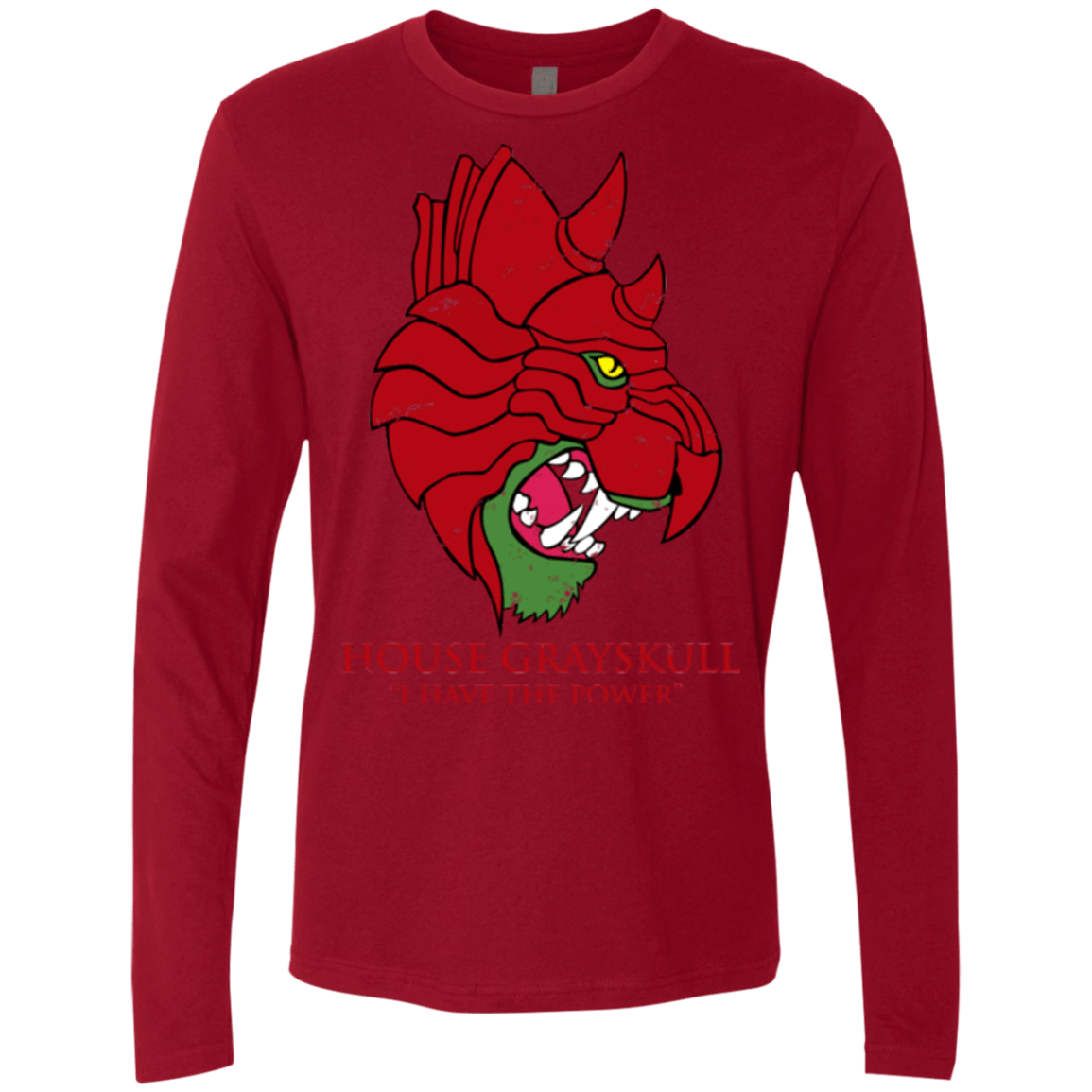 T-Shirts Cardinal / Small House GraySkull Men's Premium Long Sleeve