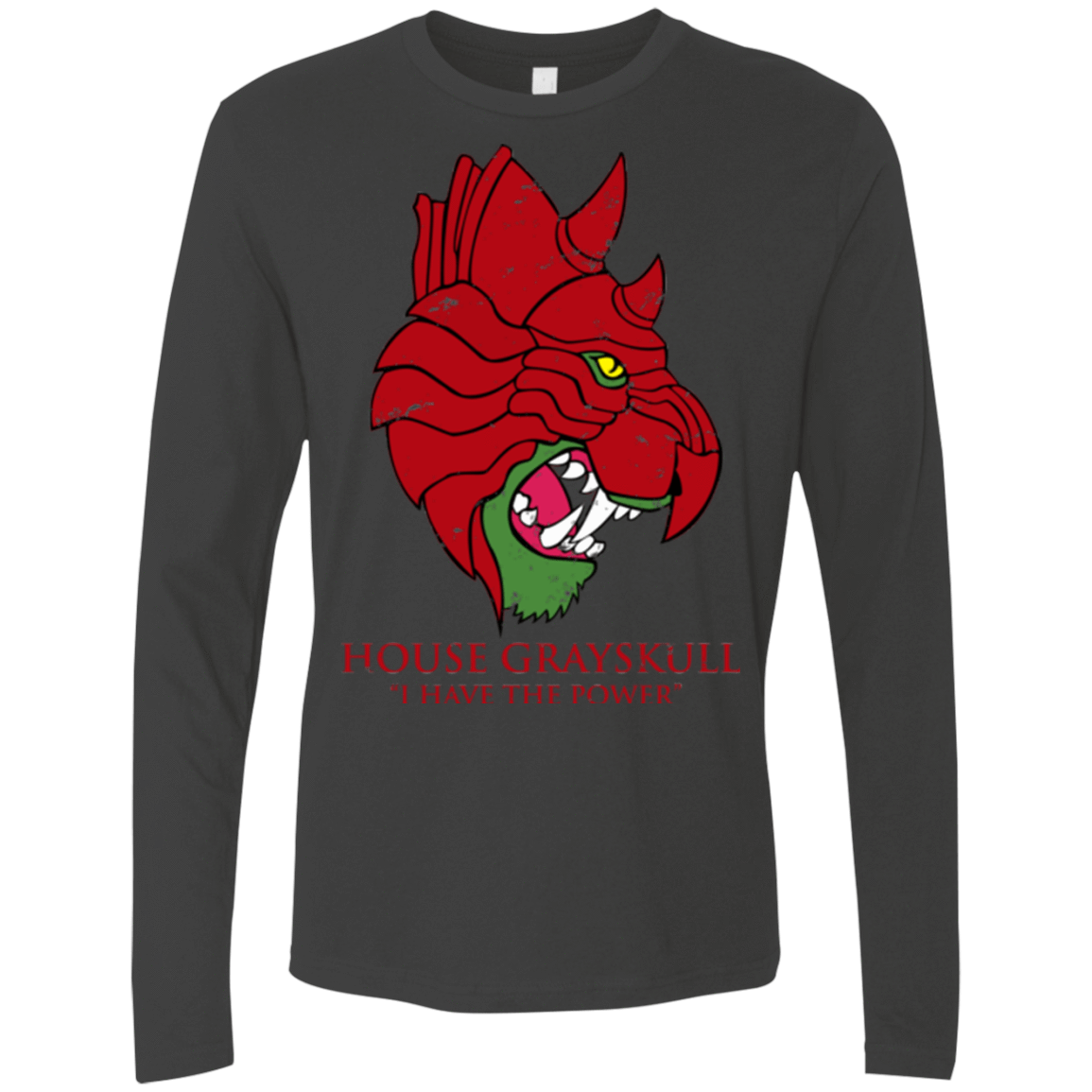 T-Shirts Heavy Metal / Small House GraySkull Men's Premium Long Sleeve