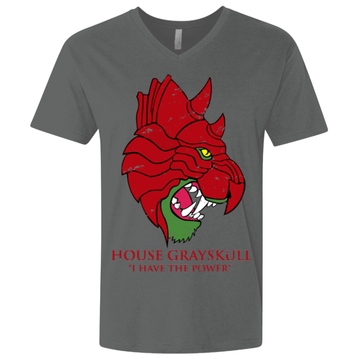 T-Shirts Heavy Metal / X-Small House GraySkull Men's Premium V-Neck