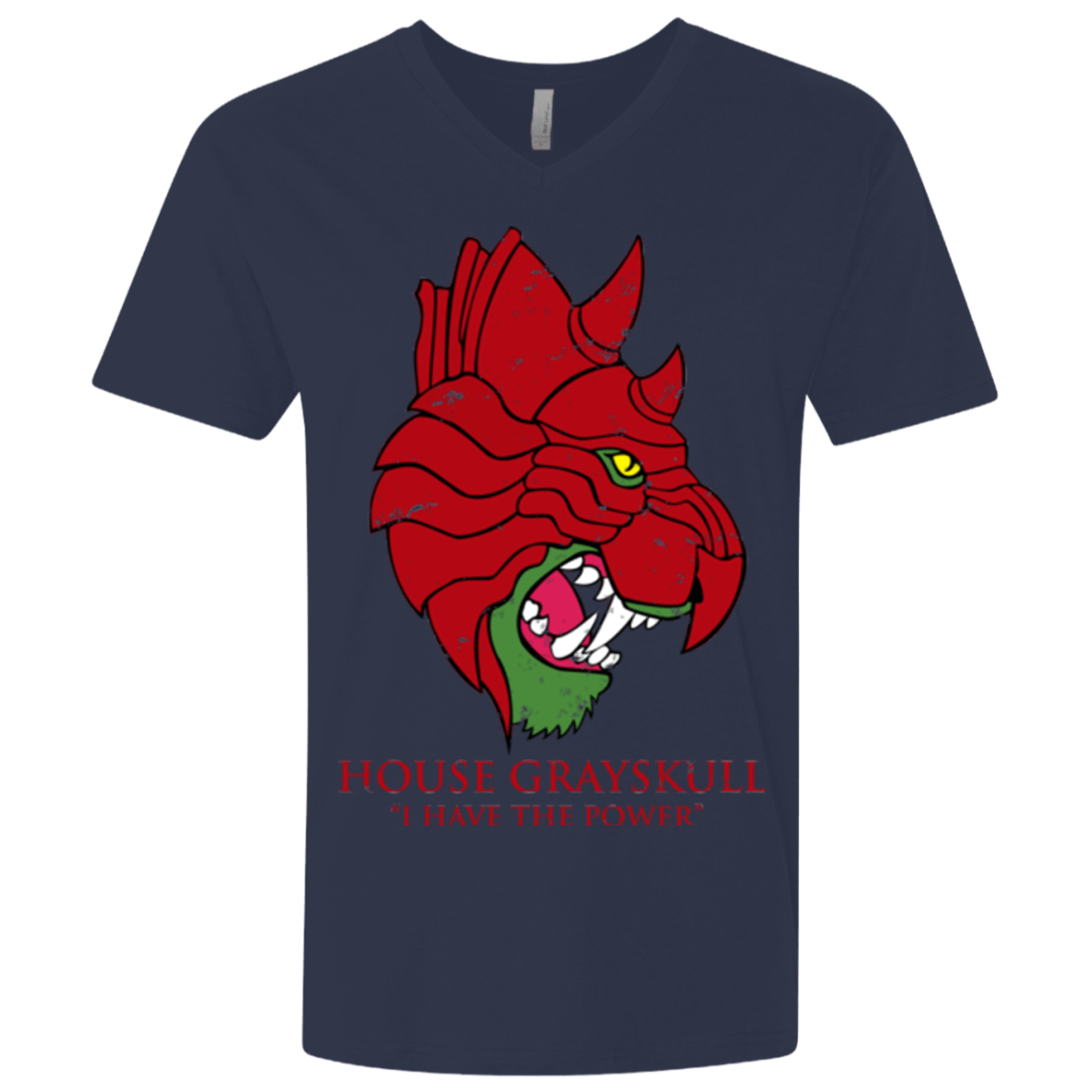 T-Shirts Midnight Navy / X-Small House GraySkull Men's Premium V-Neck