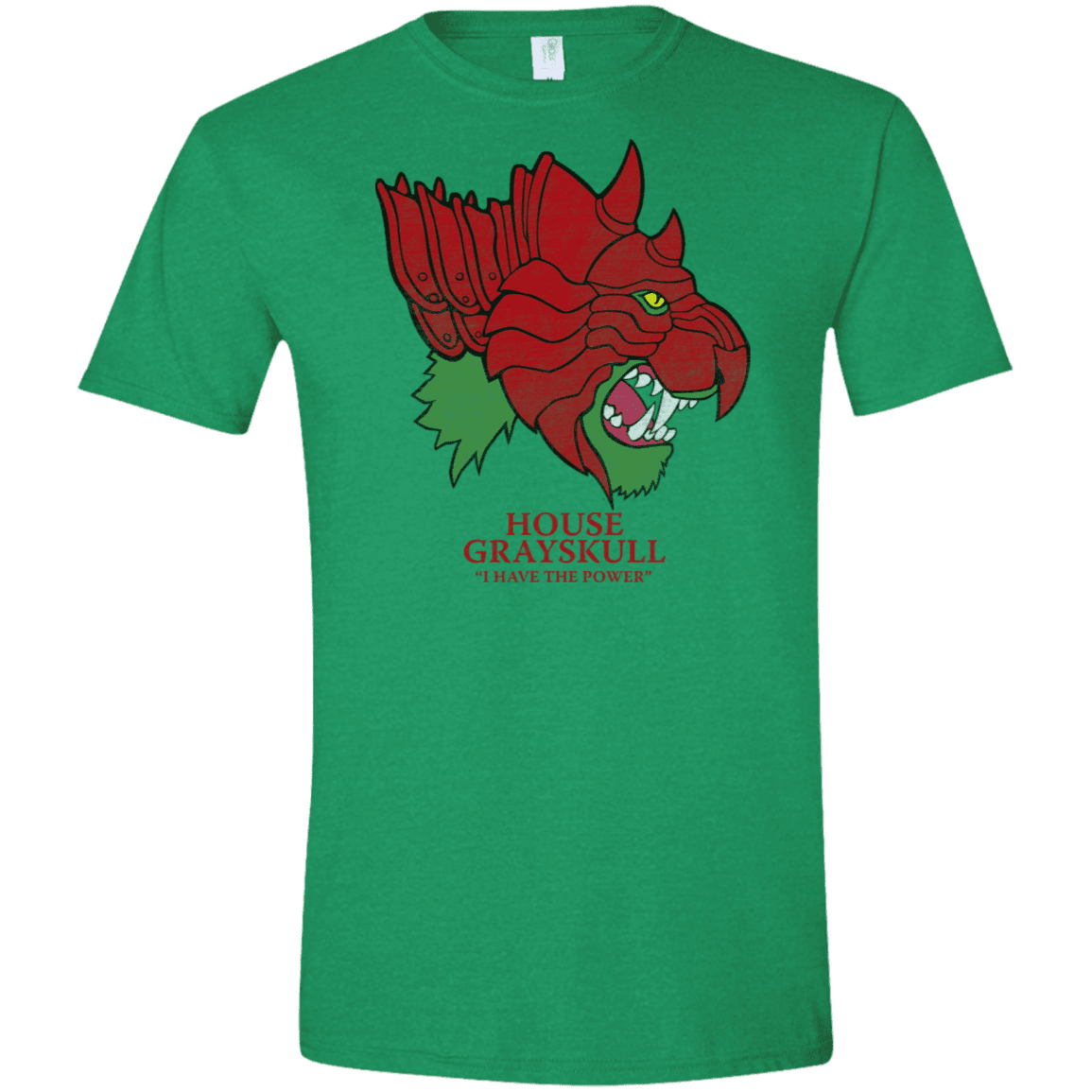 T-Shirts Heather Irish Green / M House Grayskull Men's Semi-Fitted Softstyle