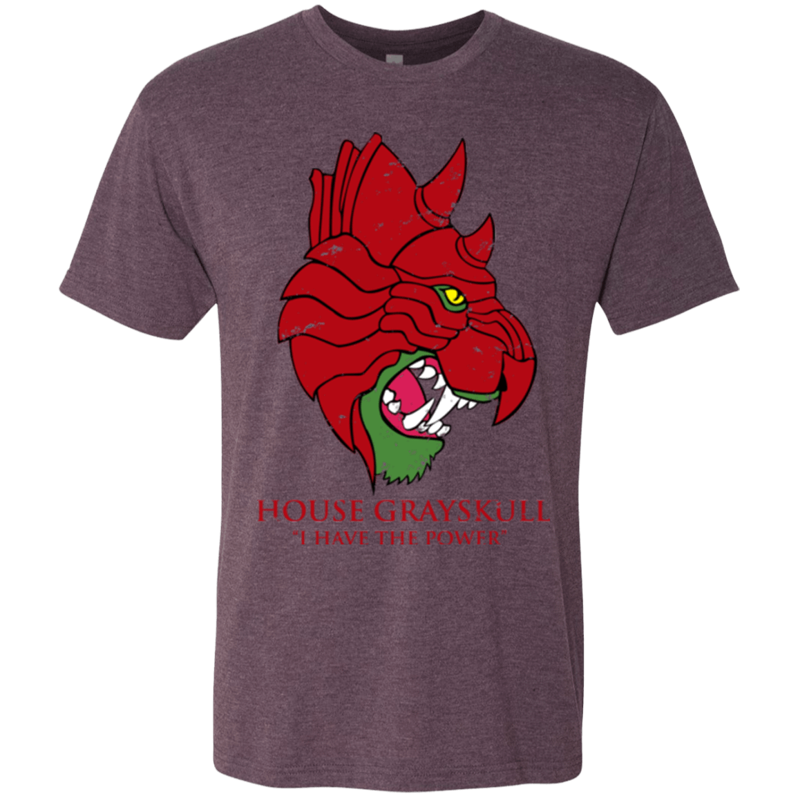 T-Shirts Vintage Purple / Small House GraySkull Men's Triblend T-Shirt