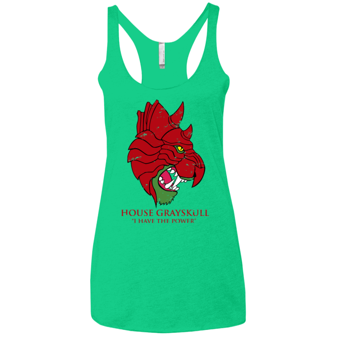 T-Shirts Envy / X-Small House GraySkull Women's Triblend Racerback Tank