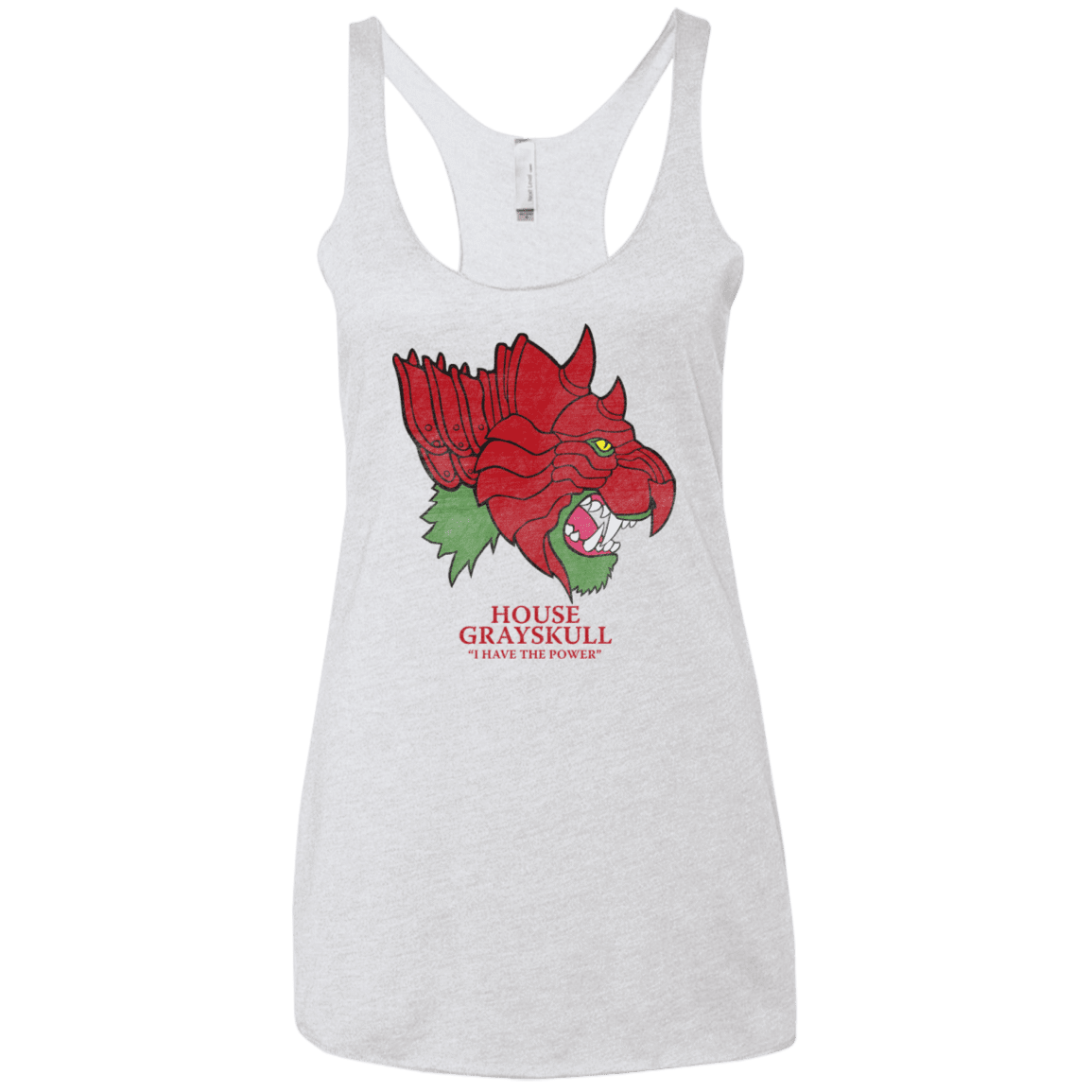T-Shirts Heather White / X-Small House Grayskull Women's Triblend Racerback Tank