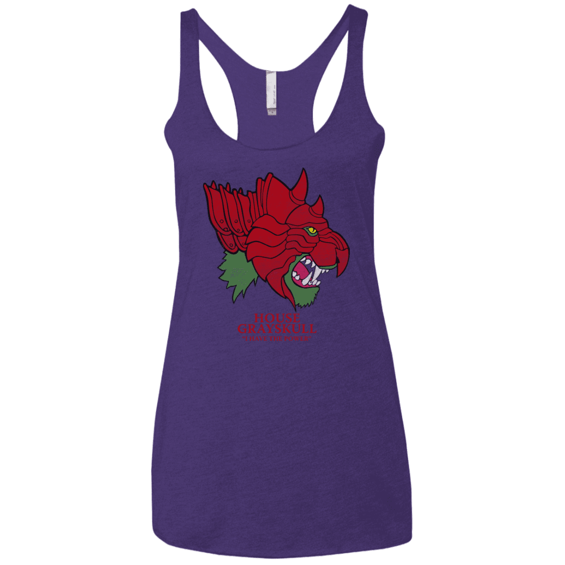 T-Shirts Purple Rush / X-Small House Grayskull Women's Triblend Racerback Tank