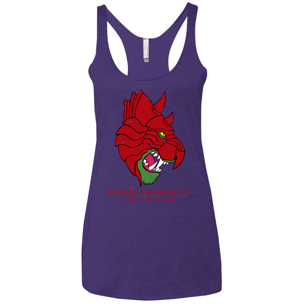T-Shirts Purple / X-Small House GraySkull Women's Triblend Racerback Tank
