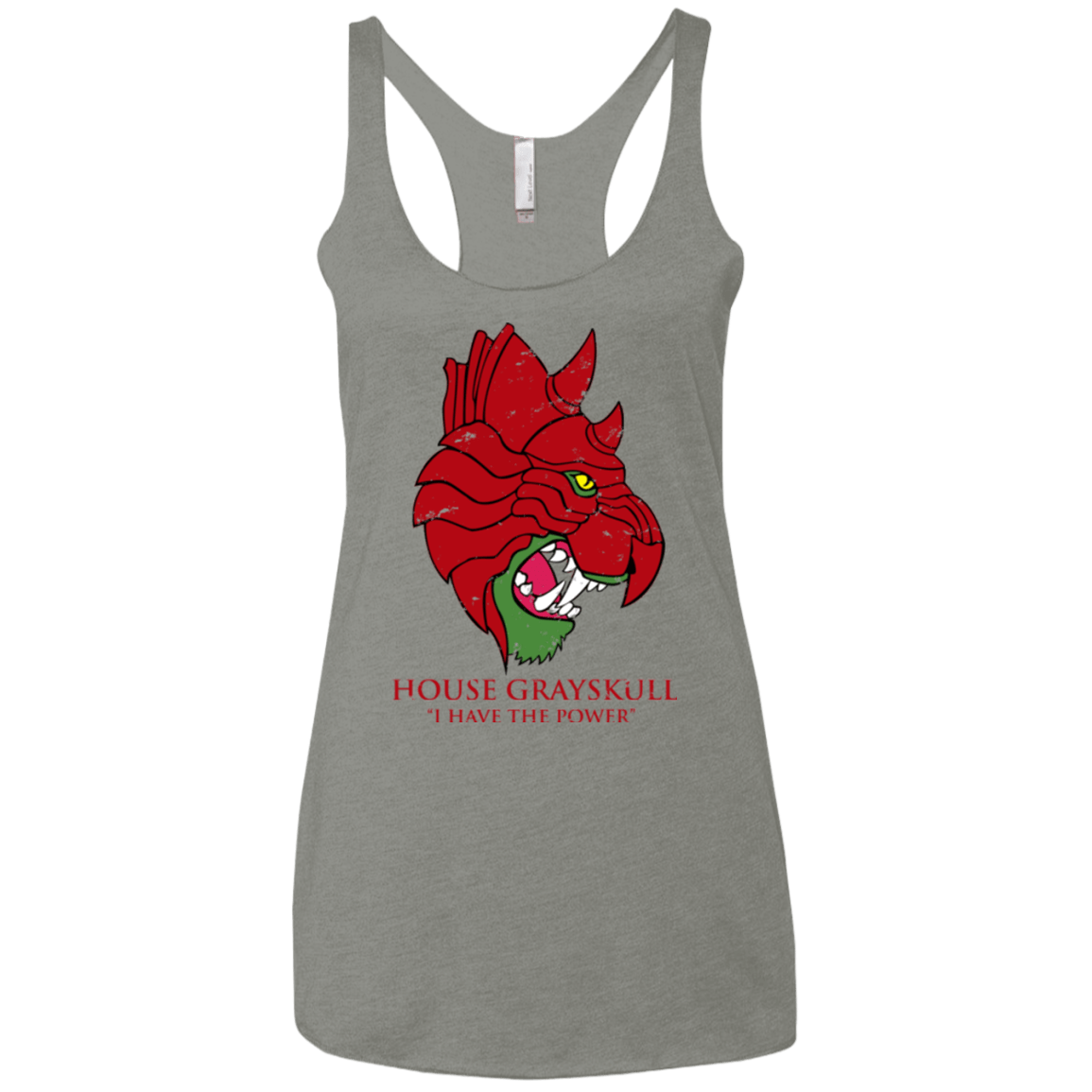 T-Shirts Venetian Grey / X-Small House GraySkull Women's Triblend Racerback Tank