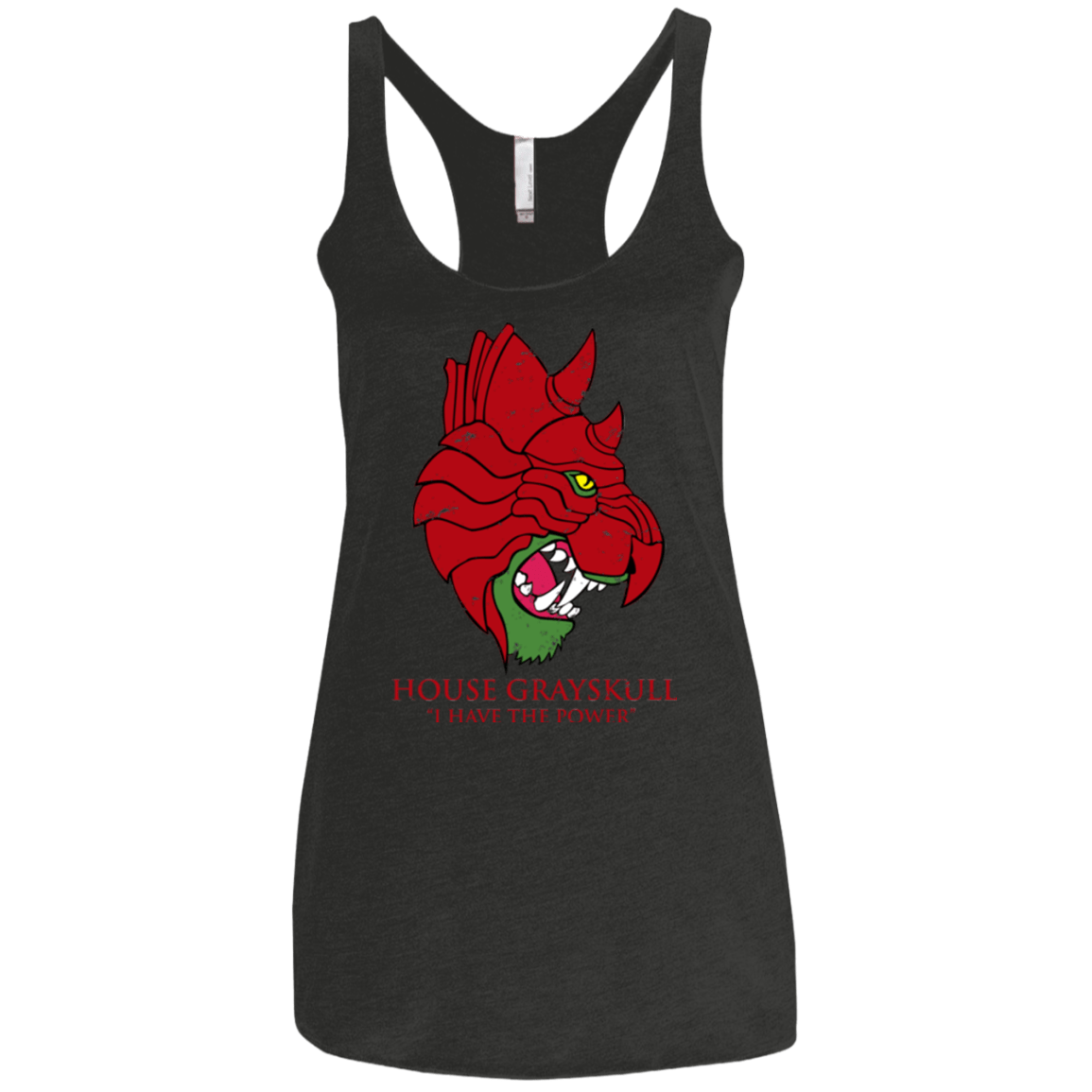 T-Shirts Vintage Black / X-Small House GraySkull Women's Triblend Racerback Tank