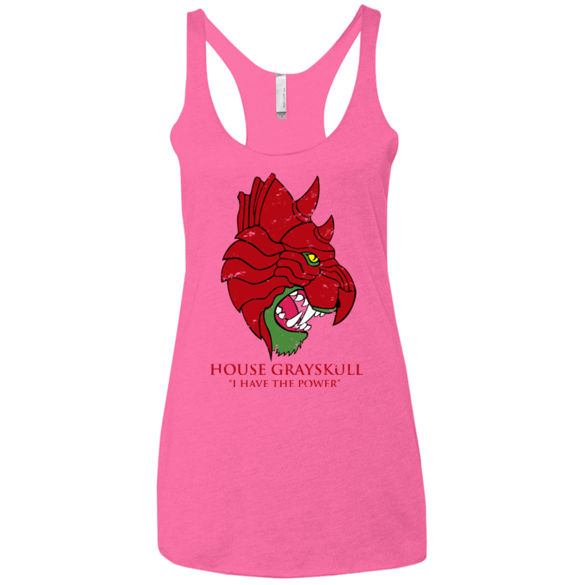 T-Shirts Vintage Pink / X-Small House GraySkull Women's Triblend Racerback Tank