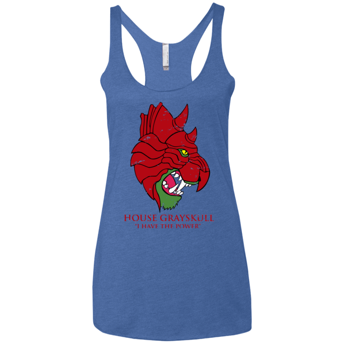 T-Shirts Vintage Royal / X-Small House GraySkull Women's Triblend Racerback Tank