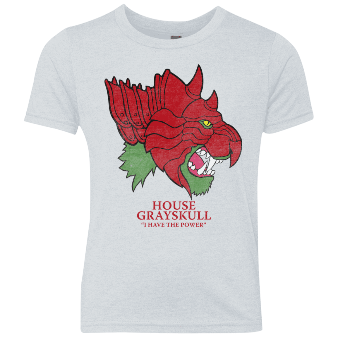 T-Shirts Heather White / YXS House Grayskull Youth Triblend T-Shirt