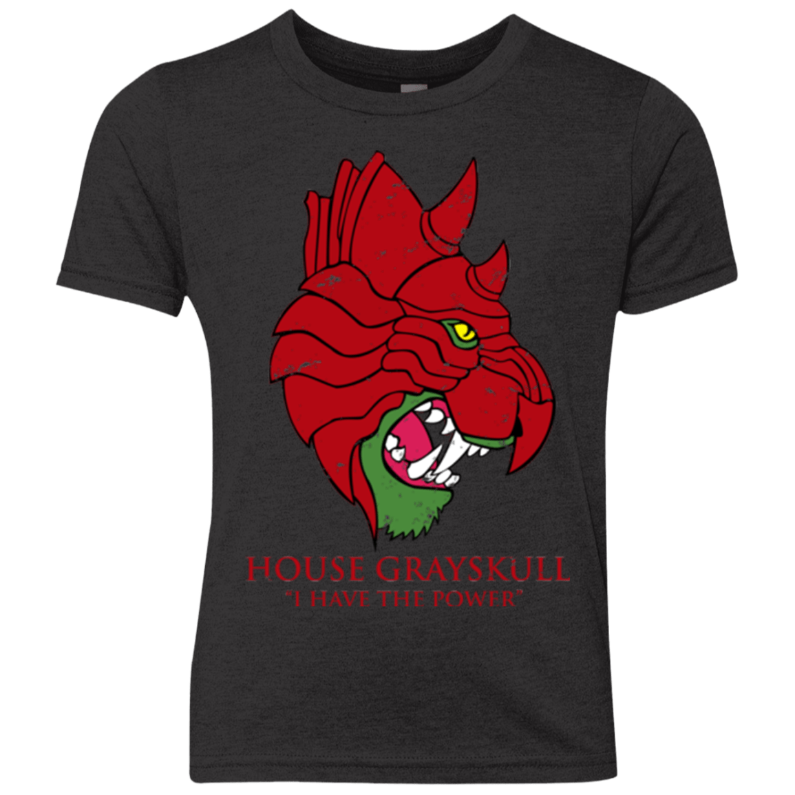 T-Shirts Vintage Black / YXS House GraySkull Youth Triblend T-Shirt