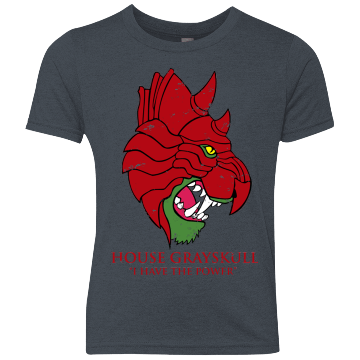 T-Shirts Vintage Navy / YXS House GraySkull Youth Triblend T-Shirt