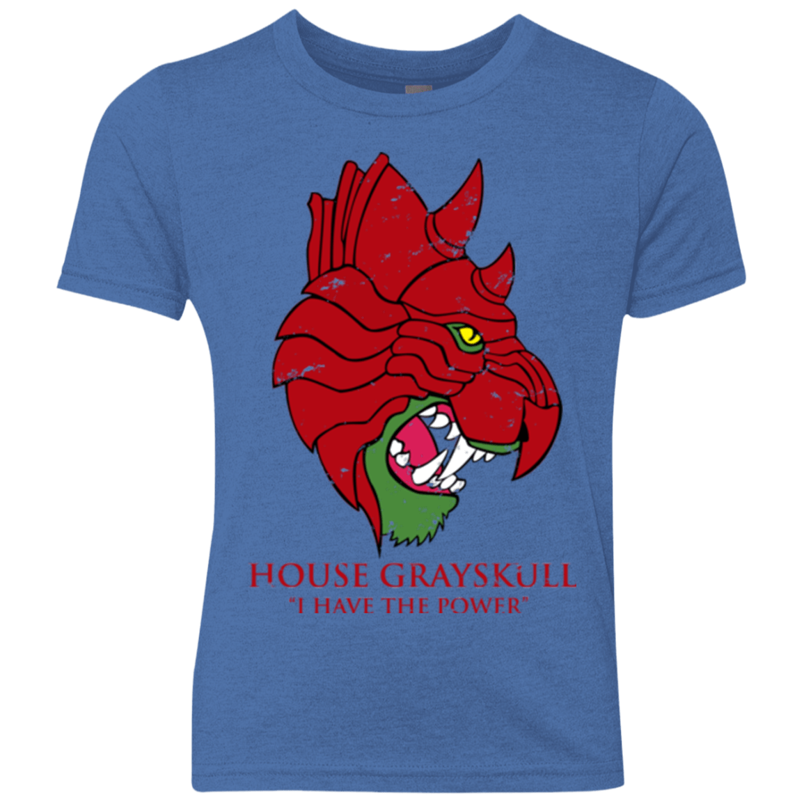 T-Shirts Vintage Royal / YXS House GraySkull Youth Triblend T-Shirt