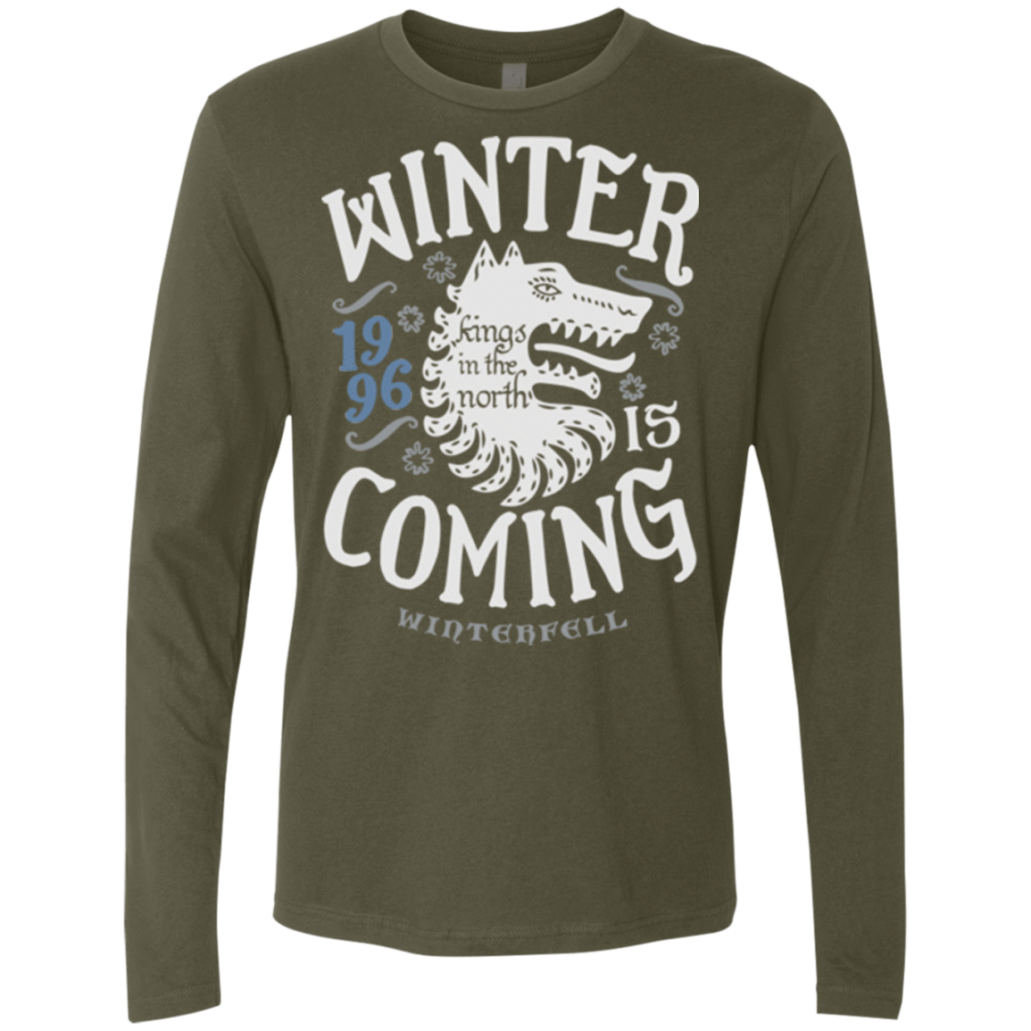 T-Shirts Military Green / Small House in the North Men's Premium Long Sleeve