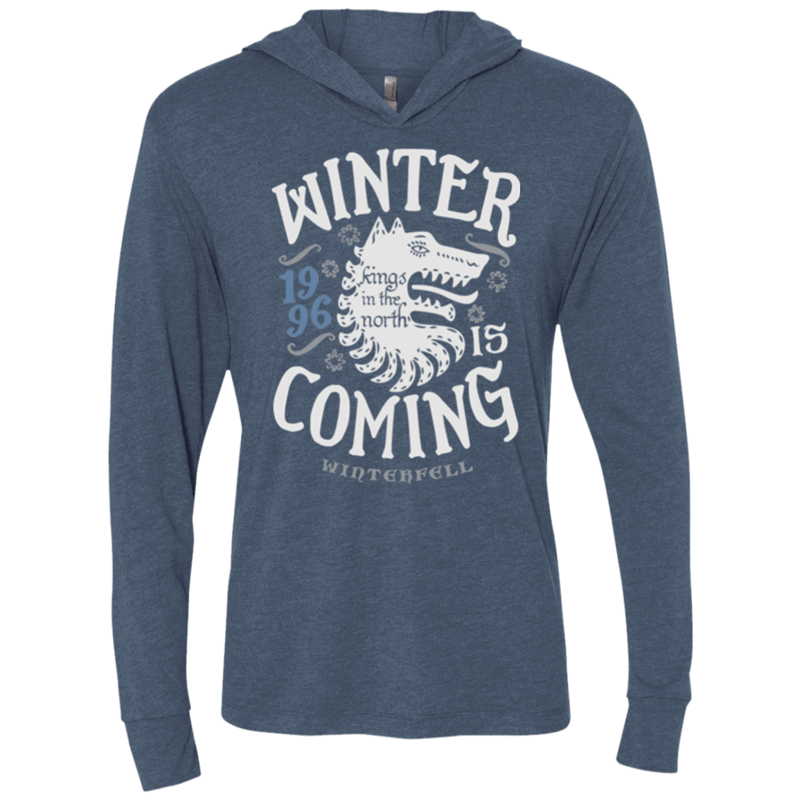 T-Shirts Indigo / X-Small House in the North Triblend Long Sleeve Hoodie Tee