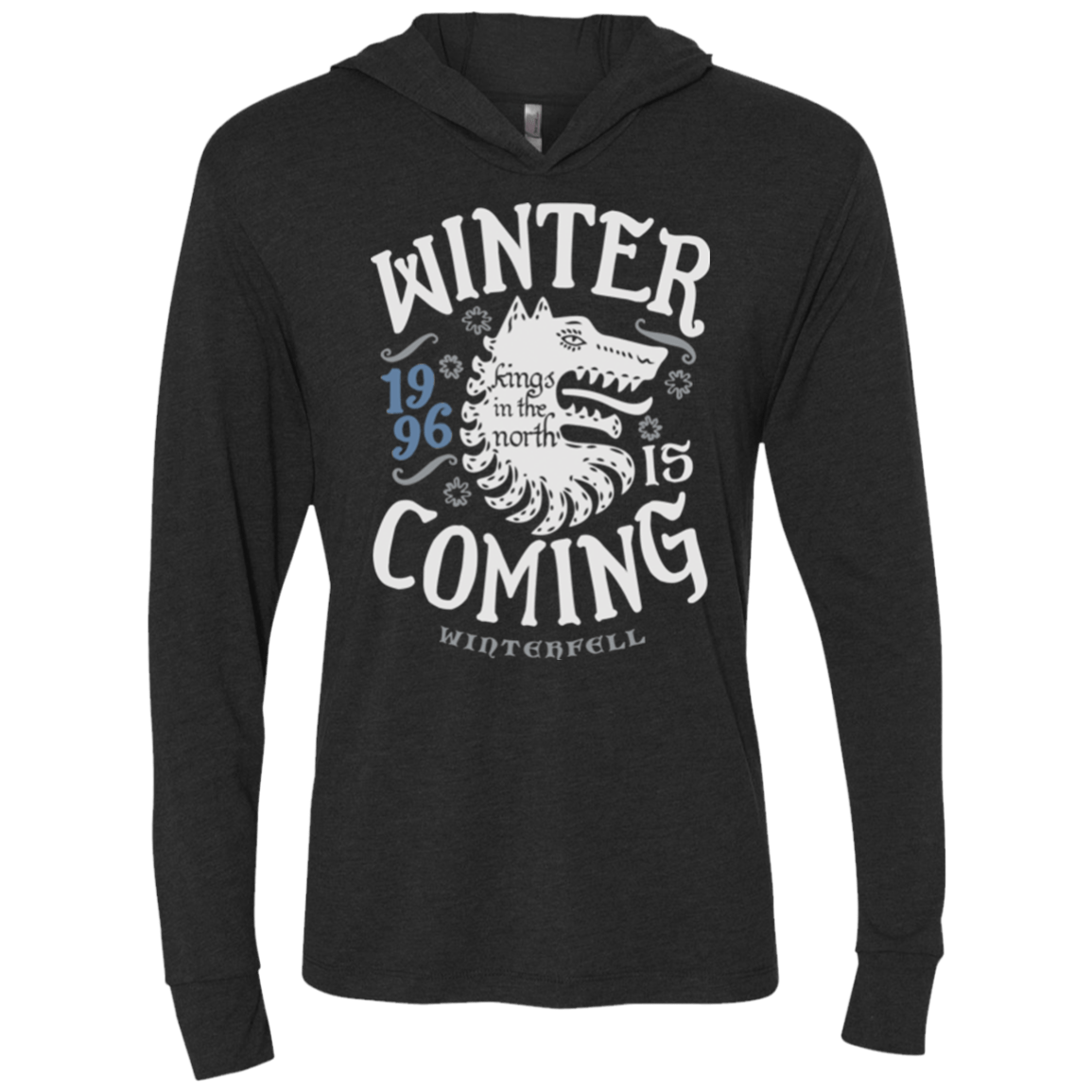 T-Shirts Vintage Black / X-Small House in the North Triblend Long Sleeve Hoodie Tee