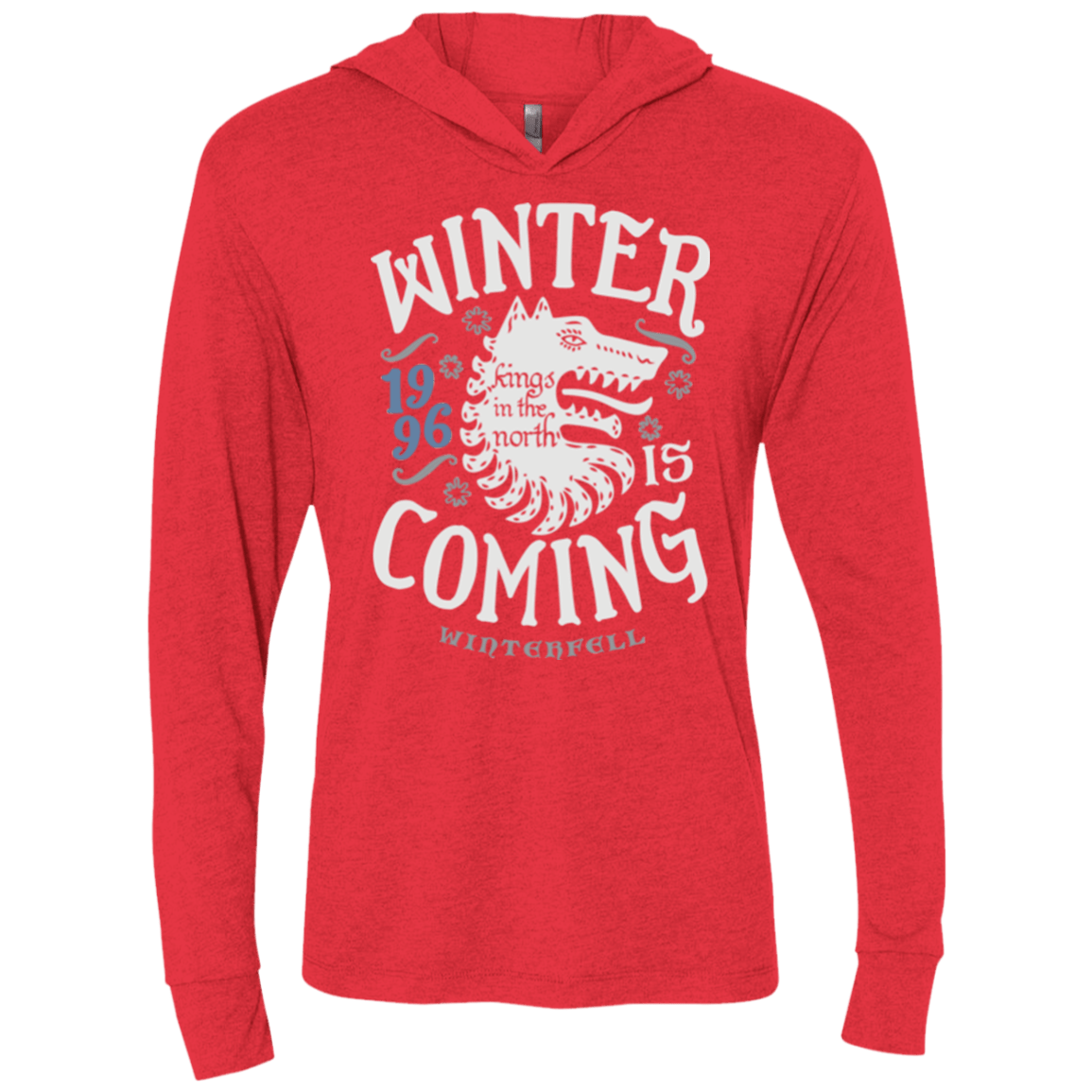 T-Shirts Vintage Red / X-Small House in the North Triblend Long Sleeve Hoodie Tee