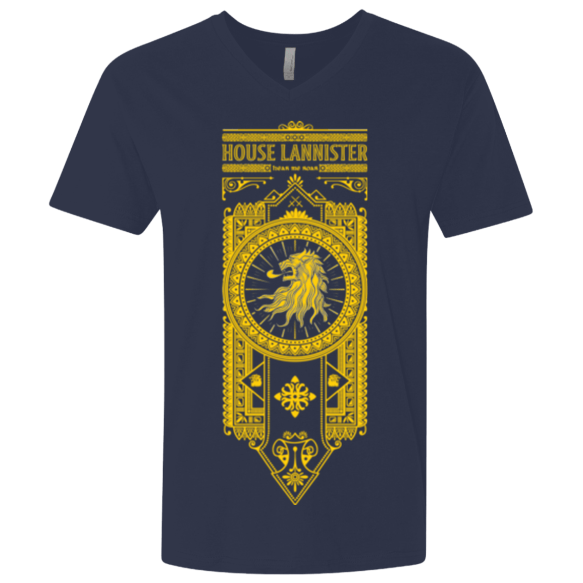 T-Shirts Midnight Navy / X-Small House Lannister (1) Men's Premium V-Neck