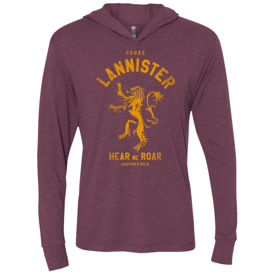 T-Shirts House Lannister Triblend Long Sleeve Hoodie Tee