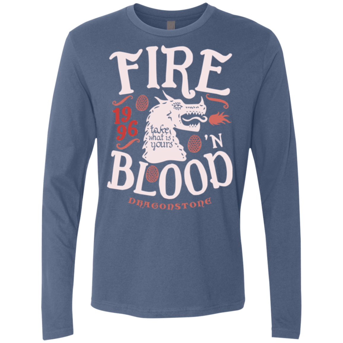 T-Shirts Indigo / Small House of Dragons Men's Premium Long Sleeve