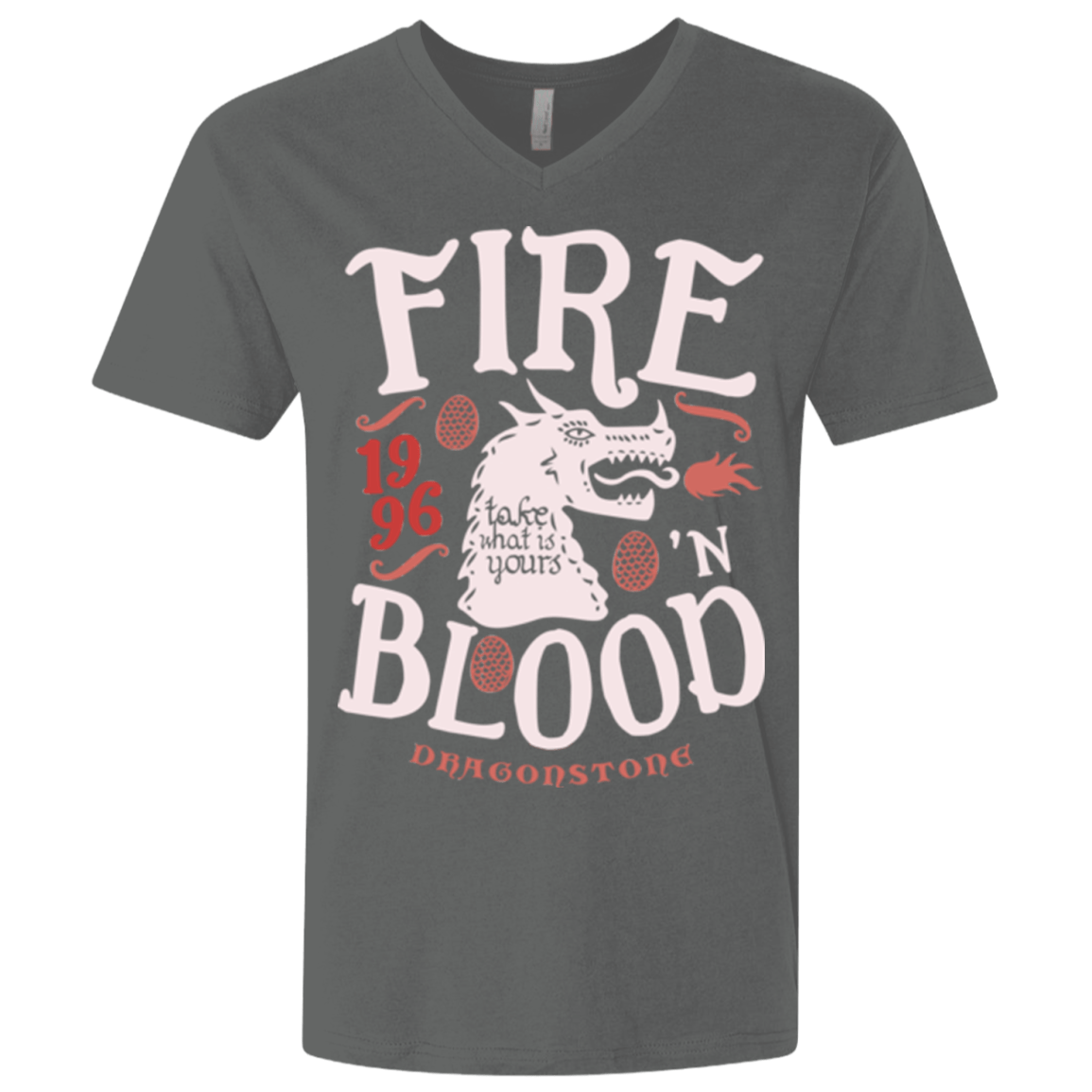 T-Shirts Heavy Metal / X-Small House of Dragons Men's Premium V-Neck