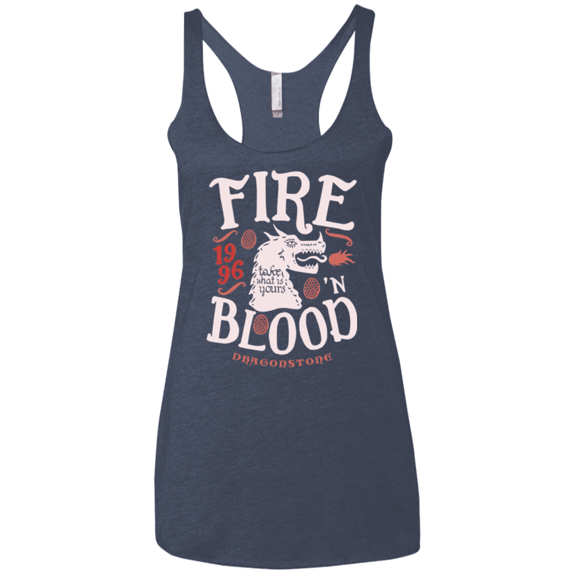 T-Shirts Vintage Navy / X-Small House of Dragons Women's Triblend Racerback Tank