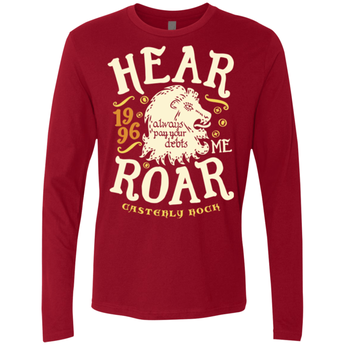 T-Shirts Cardinal / Small House of Lions Men's Premium Long Sleeve