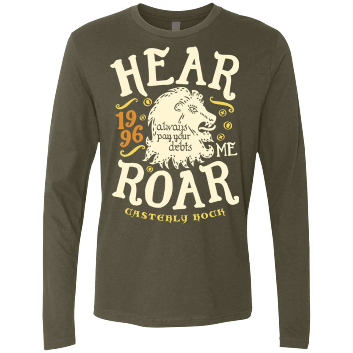 T-Shirts Military Green / Small House of Lions Men's Premium Long Sleeve