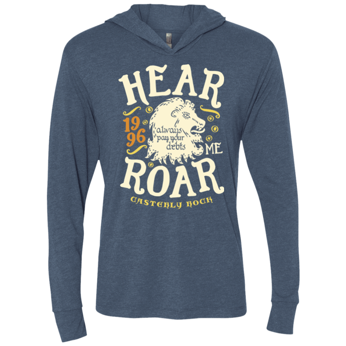 T-Shirts Indigo / X-Small House of Lions Triblend Long Sleeve Hoodie Tee