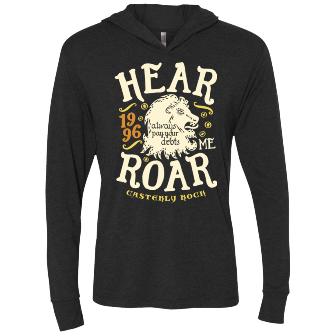 T-Shirts Vintage Black / X-Small House of Lions Triblend Long Sleeve Hoodie Tee