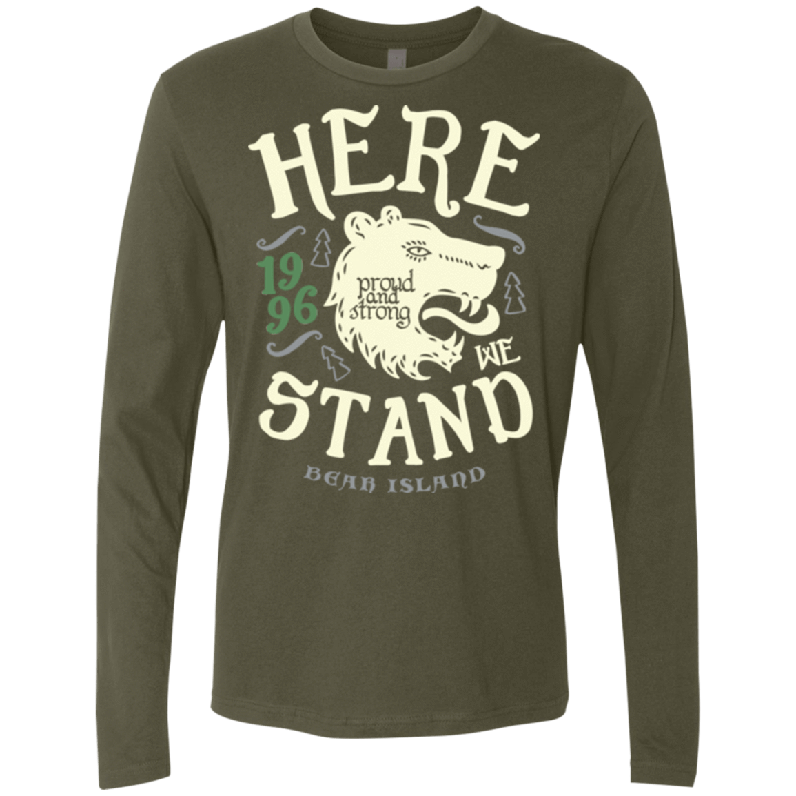 T-Shirts Military Green / Small House of Proud Men's Premium Long Sleeve