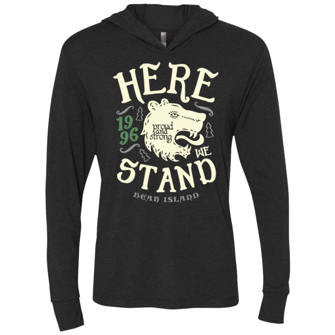 T-Shirts Vintage Black / X-Small House of Proud Triblend Long Sleeve Hoodie Tee