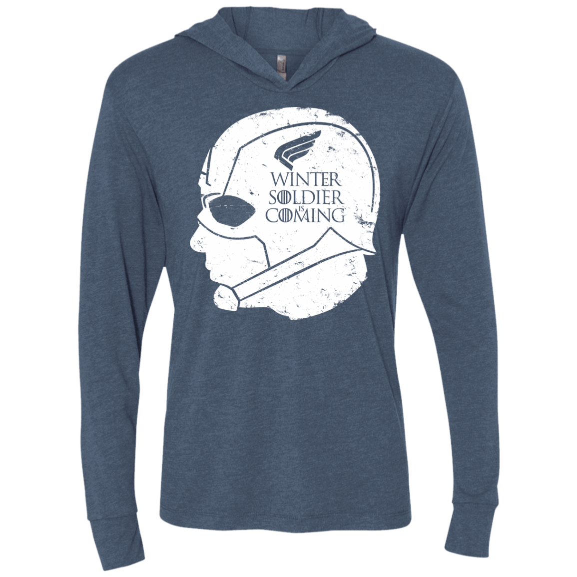 T-Shirts Indigo / X-Small House Rogers Triblend Long Sleeve Hoodie Tee