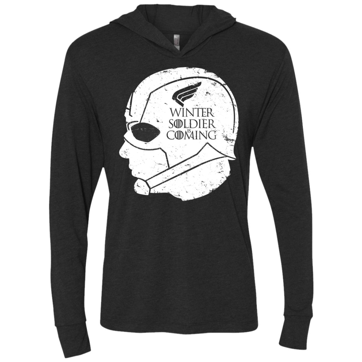 T-Shirts Vintage Black / X-Small House Rogers Triblend Long Sleeve Hoodie Tee