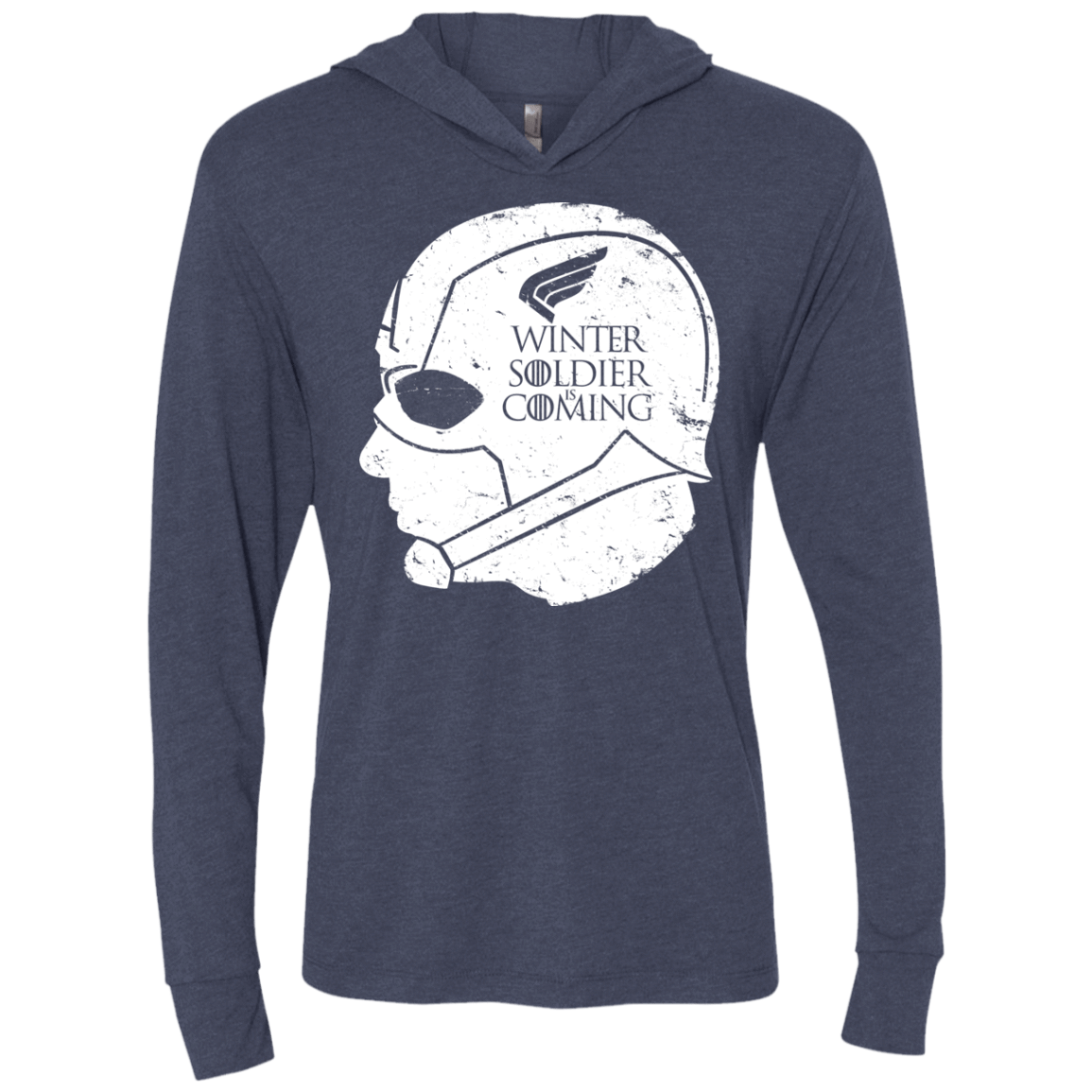 T-Shirts Vintage Navy / X-Small House Rogers Triblend Long Sleeve Hoodie Tee