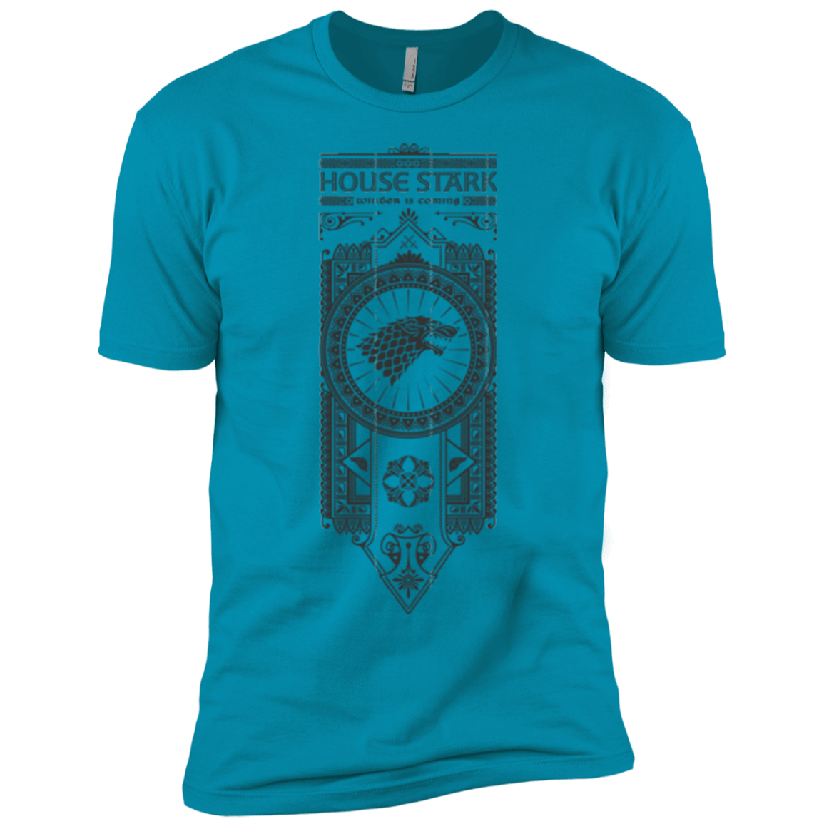 T-Shirts Turquoise / YXS House Stark Black Boys Premium T-Shirt