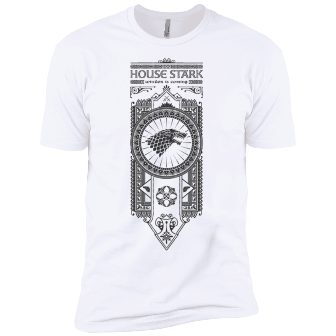 T-Shirts White / YXS House Stark Black Boys Premium T-Shirt