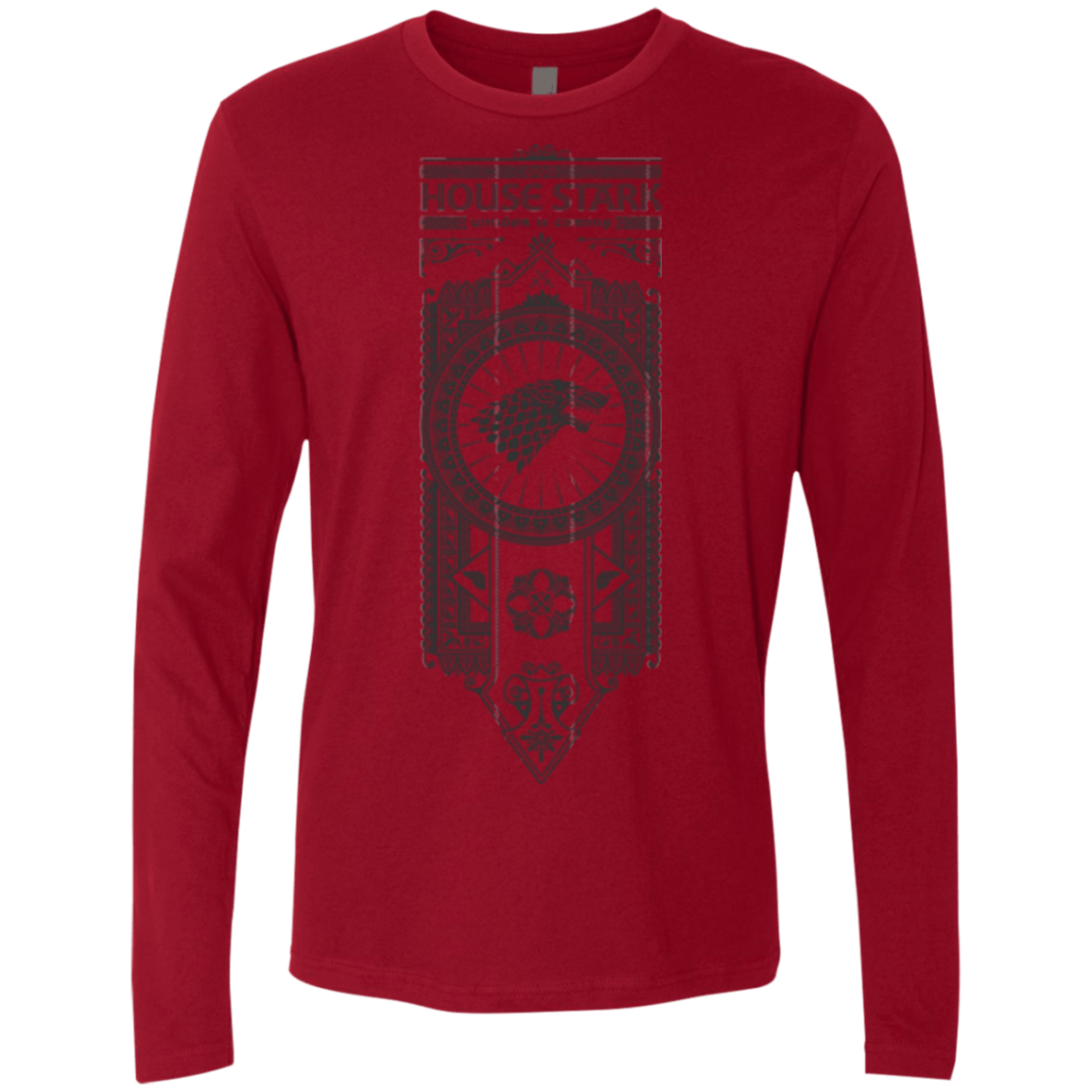 T-Shirts Cardinal / Small House Stark Black Men's Premium Long Sleeve