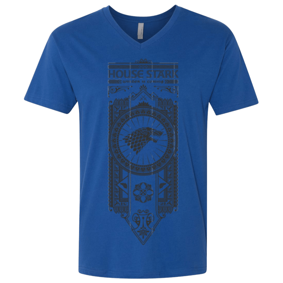 T-Shirts Royal / X-Small House Stark Black Men's Premium V-Neck