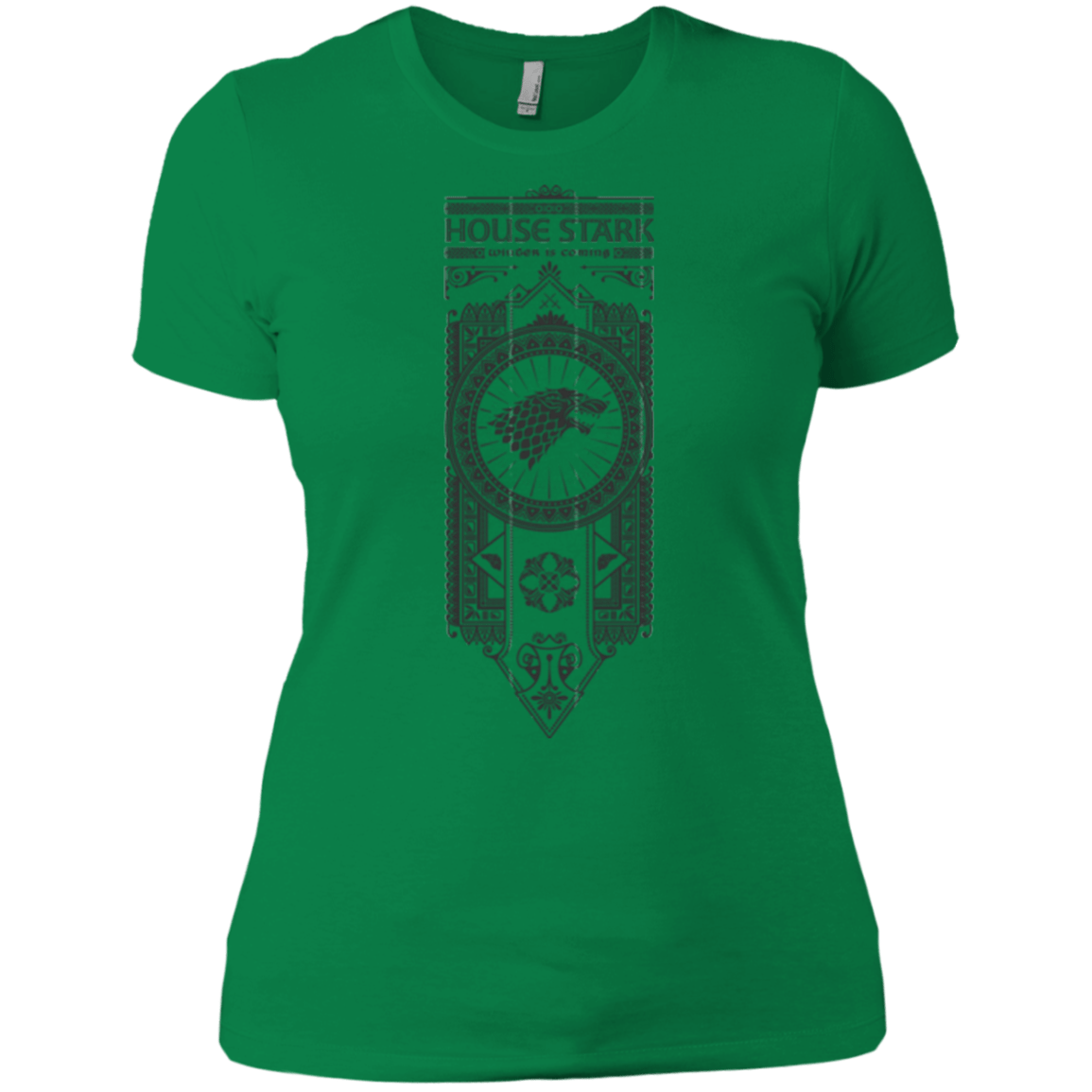 T-Shirts Kelly Green / X-Small House Stark Black Women's Premium T-Shirt