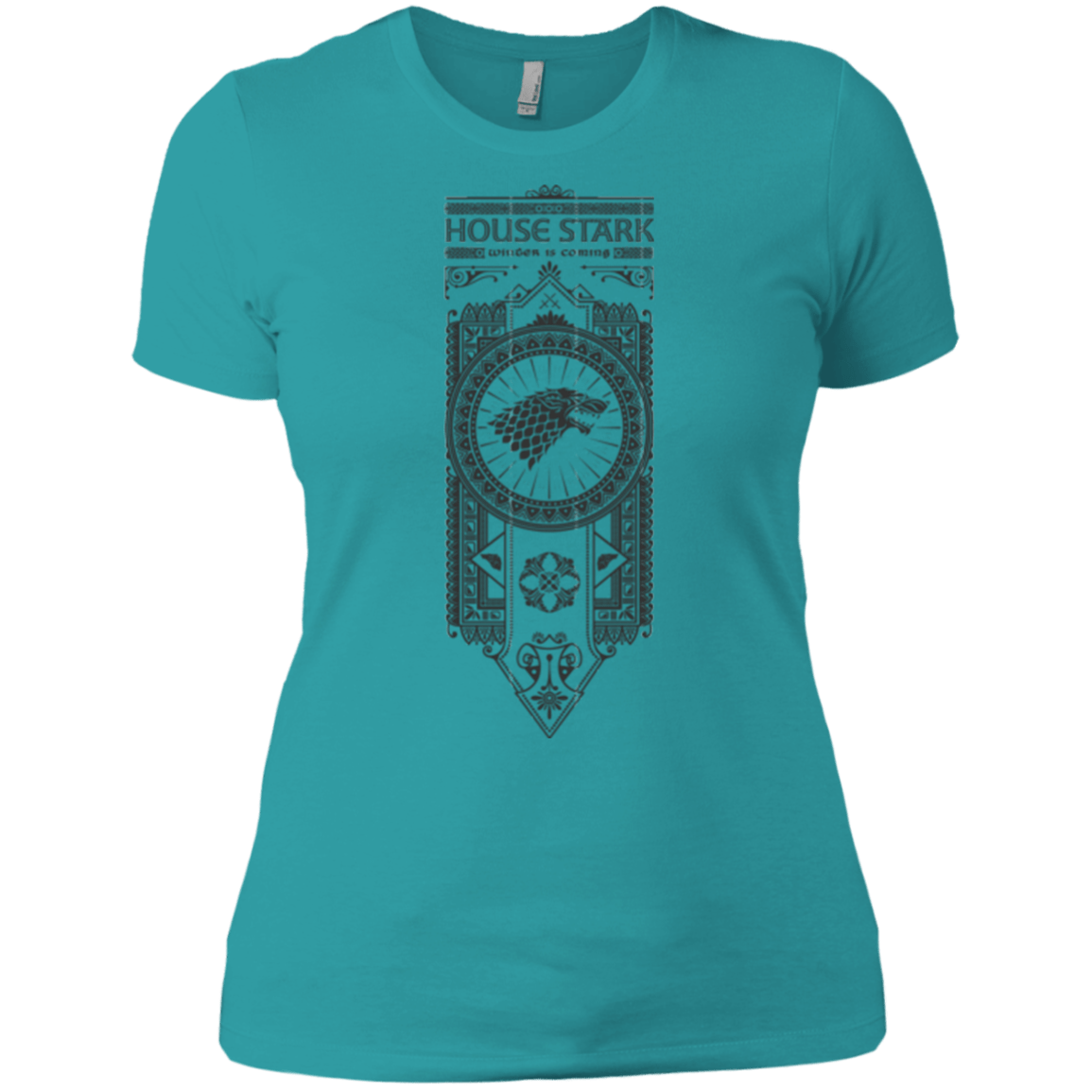 T-Shirts Tahiti Blue / X-Small House Stark Black Women's Premium T-Shirt