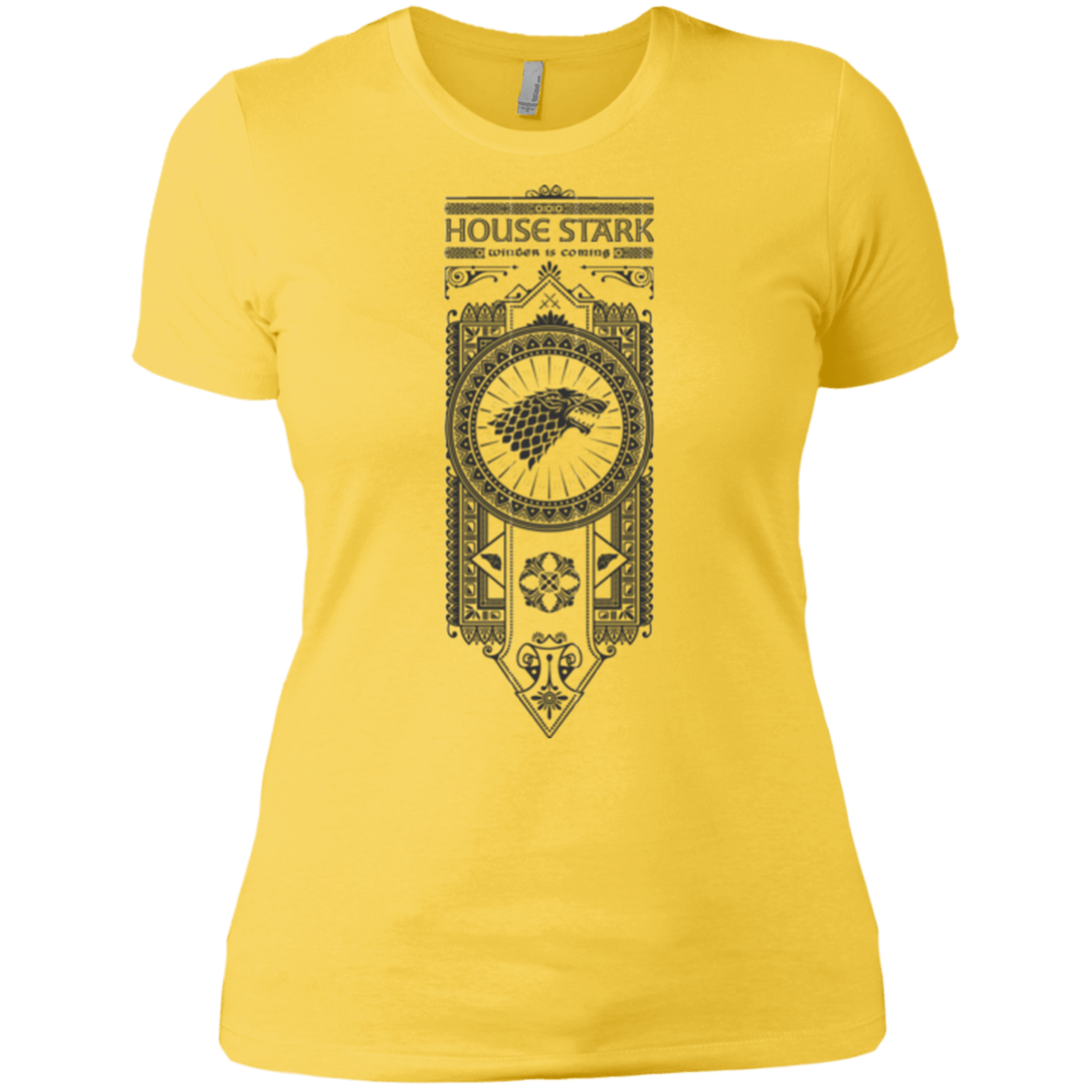T-Shirts Vibrant Yellow / X-Small House Stark Black Women's Premium T-Shirt